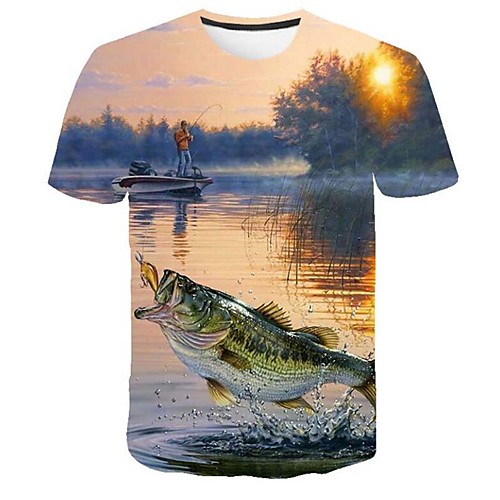 Men's T shirt Shirt Graphic 3D Plus Size Print Short Sleeve Casual Tops Round Neck Blue / Summer
Men's T shirt Shirt Graphic 3D Plus Size Print Short Sleeve Casual Tops Round Neck Blue / Summer