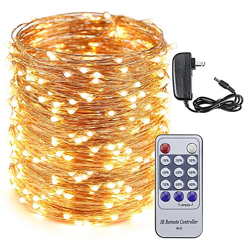 50M LED Copper Wire String Lights 500LEDs Starry Lights and 12V 3A Power Adapter and Remote Control Christmas Holiday
50M LED Copper Wire String Lights 500LEDs Starry Lights and 12V 3A Power Adapter and Remote Control Christmas Holiday