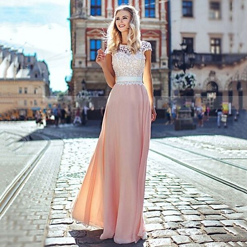 Women's Chiffon Dress Maxi long Dress Blushing Pink Short Sleeve Dusty Rose Color Block Backless Lace Spring & Summer Round Neck Hot Boho Belt Not Included 2021 S M L XL
Women's Chiffon Dress Maxi long Dress Blushing Pink Short Sleeve Dusty Rose Color Block Backless Lace Spring & Summer Round Neck Hot Boho Belt Not Included 2021 S M L XL