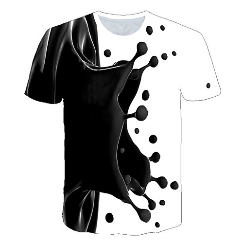 Men's T shirt Graphic 3D Plus Size Patchwork Short Sleeve Casual Tops Black
Men's T shirt Graphic 3D Plus Size Patchwork Short Sleeve Casual Tops Black