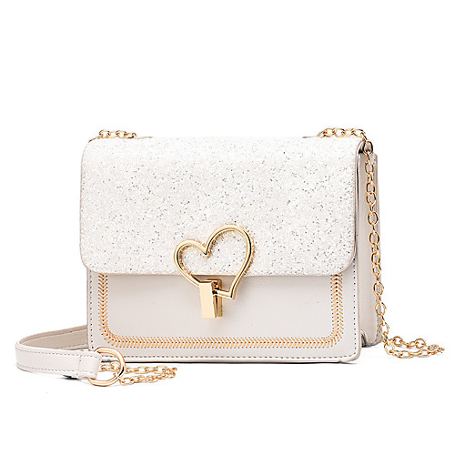 Women's Bags PU Crossbody Bag Sequin Zipper Solid Color Shopping Daily White Black Blue Blushing Pink
Women's Bags PU Crossbody Bag Sequin Zipper Solid Color Shopping Daily White Black Blue Blushing Pink