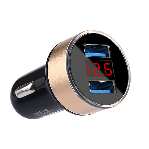 Quick Car Charger DC5V 3.1A Dual 12V-24V Input 2 USB Ports LED Digital Display USB Fast Charger Support Phone/Table and Other Devices
Quick Car Charger DC5V 3.1A Dual 12V-24V Input 2 USB Ports LED Digital Display USB Fast Charger Support Phone/Table and Other Devices