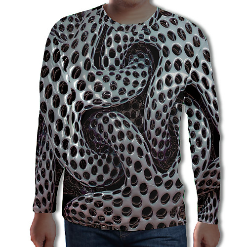 Men's T shirt Graphic Optical Illusion Plus Size Print Long Sleeve Daily Tops Streetwear Exaggerated Gray
Men's T shirt Graphic Optical Illusion Plus Size Print Long Sleeve Daily Tops Streetwear Exaggerated Gray