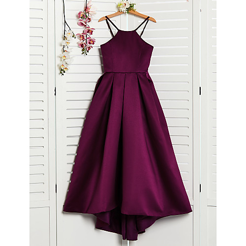 A-Line Sweep / Brush Train Junior Bridesmaid Dress Party Satin Sleeveless Halter Neck with Pleats
A-Line Sweep / Brush Train Junior Bridesmaid Dress Party Satin Sleeveless Halter Neck with Pleats