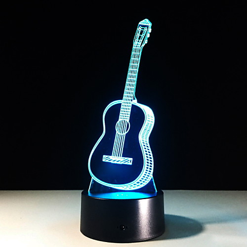 3D Guitar Night Light Illusion Glow LED Lamp 7 Color Change Bedroom Home Music Decoration Christmas Birthday Gifts for Child Kid Boy Girl for Musical Instrument Shop Party Supply Touch Sensor
3D Guitar Night Light Illusion Glow LED Lamp 7 Color Change Bedroom Home Music Decoration Christmas Birthday Gifts for Child Kid Boy Girl for Musical Instrument Shop Party Supply Touch Sensor