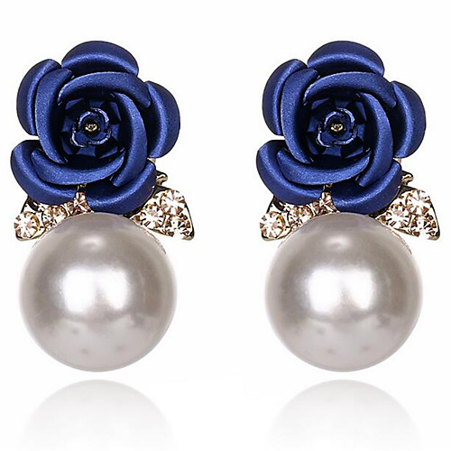 Women's Resin Stud Earrings Flower Stylish Classic Imitation Pearl Imitation Diamond Earrings Jewelry Dark Pink / Red / Dark Blue For Daily 1 Pair
Women's Resin Stud Earrings Flower Stylish Classic Imitation Pearl Imitation Diamond Earrings Jewelry Dark Pink / Red / Dark Blue For Daily 1 Pair