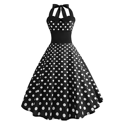 Audrey Hepburn Country Girl Polka Dots Dresses Retro Vintage 1950s Rockabilly Summer Dress Masquerade Rockabilly Women's Costume Black Vintage Cosplay School Homecoming Office Sleeveless Medium Length
Audrey Hepburn Country Girl Polka Dots Dresses Retro Vintage 1950s Rockabilly Summer Dress Masquerade Rockabilly Women's Costume Black Vintage Cosplay School Homecoming Office Sleeveless Medium Length