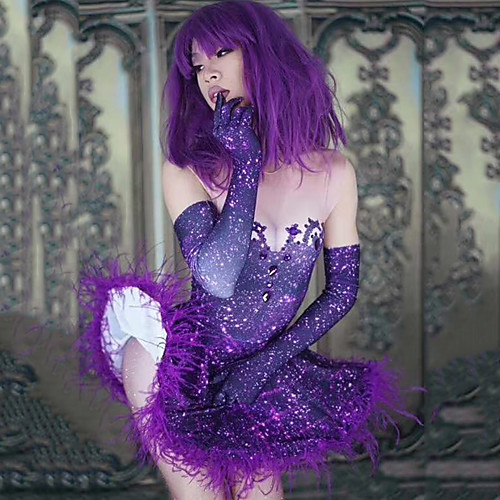 Exotic Dancewear Dress Feathers / Fur Acrylic Jewels Women's Performance Sleeveless Spandex
Exotic Dancewear Dress Feathers / Fur Acrylic Jewels Women's Performance Sleeveless Spandex