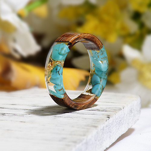 Men's Women's Ring Resin 1pc Turquoise Resin Wood Round Natural Boho Gift Jewelry Floral Theme Flower Botanical Cute Lovely
Men's Women's Ring Resin 1pc Turquoise Resin Wood Round Natural Boho Gift Jewelry Floral Theme Flower Botanical Cute Lovely
