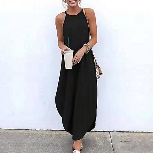 Women's Strap Dress Maxi long Dress Blue Gray Green Orange Black Brown Sleeveless Solid Color Cold Shoulder Spring Summer Round Neck Hot Casual Holiday vacation dresses 2021 S M L XL XXL 3XL 4XL 5XL
Women's Strap Dress Maxi long Dress Blue Gray Green Orange Black Brown Sleeveless Solid Color Cold Shoulder Spring Summer Round Neck Hot Casual Holiday vacation dresses 2021 S M L XL XXL 3XL 4XL 5XL