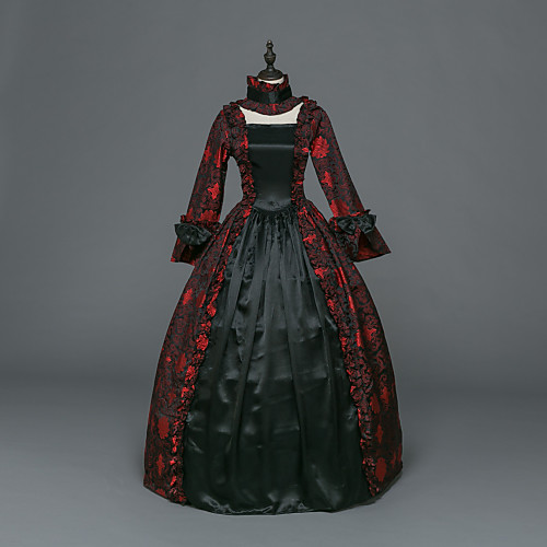 Princess Maria Antonietta Floral Style Rococo Victorian Renaissance Vacation Dress Dress Party Costume Masquerade Women's Costume Red black Vintage Cosplay Christmas Halloween Party / Evening 3/4
Princess Maria Antonietta Floral Style Rococo Victorian Renaissance Vacation Dress Dress Party Costume Masquerade Women's Costume Red black Vintage Cosplay Christmas Halloween Party / Evening 3/4