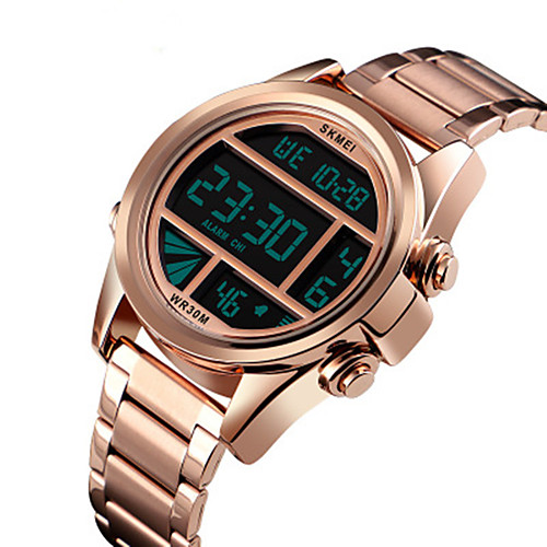 Men's Digital Watch Digital Stylish Stainless Steel Black / White / Blue 30 m Water Resistant / Waterproof Calendar / date / day Chronograph Digital Fashion - Blue Golden Rose Gold Two Years Battery
Men's Digital Watch Digital Stylish Stainless Steel Black / White / Blue 30 m Water Resistant / Waterproof Calendar / date / day Chronograph Digital Fashion - Blue Golden Rose Gold Two Years Battery
