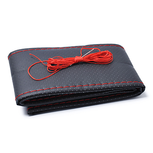 38cm Diameter Handmade Microfiber Leather Steering Wheel Cover Red Black Cover
38cm Diameter Handmade Microfiber Leather Steering Wheel Cover Red Black Cover