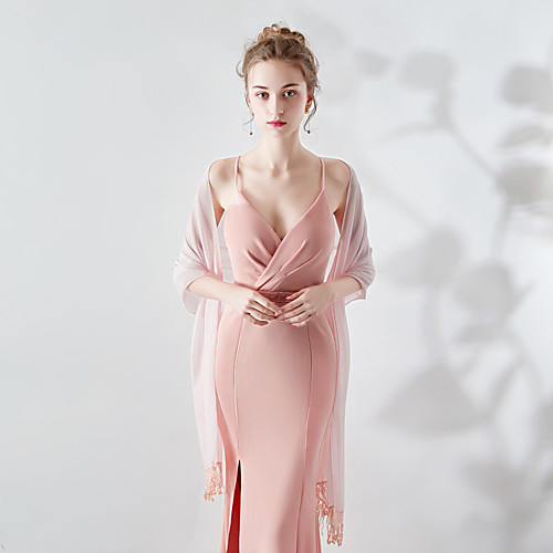 Sleeveless Shawls / Scarves Satin Chiffon Wedding / Party / Evening Women's Wrap / Women's Scarves With Tassel / Embroidery
Sleeveless Shawls / Scarves Satin Chiffon Wedding / Party / Evening Women's Wrap / Women's Scarves With Tassel / Embroidery