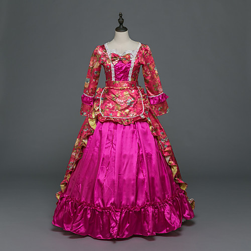 Princess Maria Antonietta Floral Style Rococo Victorian Renaissance Vacation Dress Dress Party Costume Masquerade Women's Lace Costume Fuschia Vintage Cosplay Christmas Halloween Party / Evening 3/4
Princess Maria Antonietta Floral Style Rococo Victorian Renaissance Vacation Dress Dress Party Costume Masquerade Women's Lace Costume Fuschia Vintage Cosplay Christmas Halloween Party / Evening 3/4