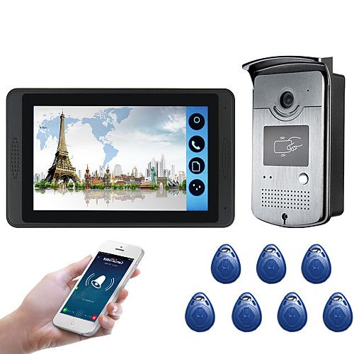 618MJIDS11 7 inch capacitive touch screen video camera wired video doorbell wifi/3G/4G remote call unlocking storage outdoor machine card function
618MJIDS11 7 inch capacitive touch screen video camera wired video doorbell wifi/3G/4G remote call unlocking storage outdoor machine card function