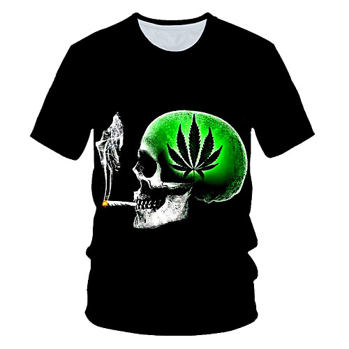 Men's T shirt Graphic 3D Skull Print Short Sleeve Daily Wear Tops Streetwear Exaggerated Black
Men's T shirt Graphic 3D Skull Print Short Sleeve Daily Wear Tops Streetwear Exaggerated Black
