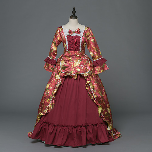 Princess Maria Antonietta Floral Style Rococo Victorian Renaissance Vacation Dress Dress Party Costume Masquerade Women's Costume Orange Vintage Cosplay Christmas Halloween Party / Evening 3/4 Length
Princess Maria Antonietta Floral Style Rococo Victorian Renaissance Vacation Dress Dress Party Costume Masquerade Women's Costume Orange Vintage Cosplay Christmas Halloween Party / Evening 3/4 Length