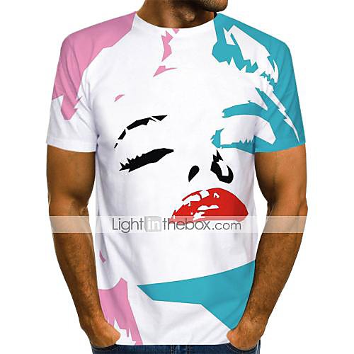 Men's T shirt Graphic 3D Print Short Sleeve Daily Wear Tops Streetwear Exaggerated White
Men's T shirt Graphic 3D Print Short Sleeve Daily Wear Tops Streetwear Exaggerated White