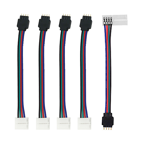 5 PCS LED 5050 RGB Strip Light Connector 4 Pin Conductor 10 mm Wide Strip to Controller Jumper Solderless Clamp
5 PCS LED 5050 RGB Strip Light Connector 4 Pin Conductor 10 mm Wide Strip to Controller Jumper Solderless Clamp