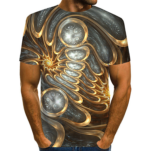 Men's T shirt Graphic Abstract Print Short Sleeve Casual Tops Streetwear Exaggerated Silver
Men's T shirt Graphic Abstract Print Short Sleeve Casual Tops Streetwear Exaggerated Silver