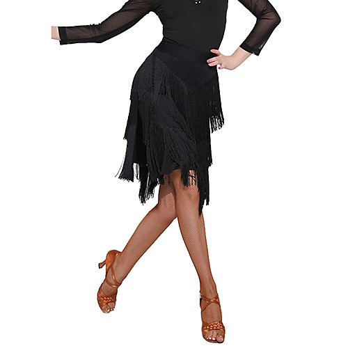 Latin Dance Skirts Tassel Split Women's Training Performance Natural Spandex Chiffon Polyster
Latin Dance Skirts Tassel Split Women's Training Performance Natural Spandex Chiffon Polyster