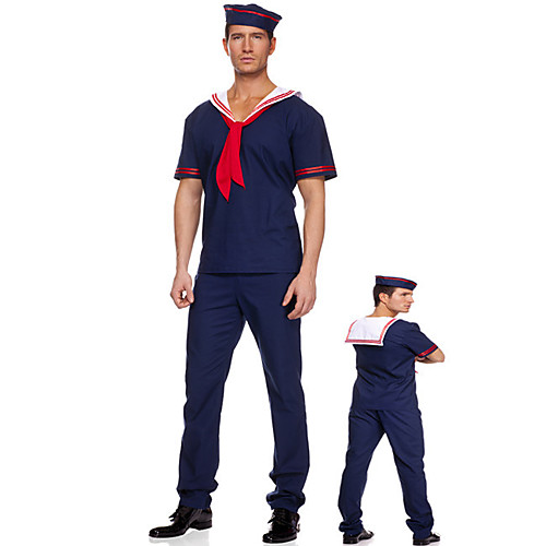Sailor / Navy Adults Men's Naval Uniforms Cosplay Costume Party Costume For Cotton Print Halloween Top Shorts Hat
Sailor / Navy Adults Men's Naval Uniforms Cosplay Costume Party Costume For Cotton Print Halloween Top Shorts Hat