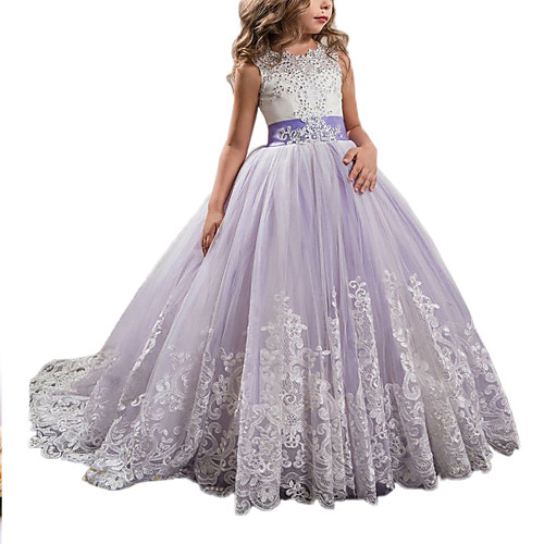 Princess Sweep / Brush Train Flower Girl Dresses Wedding Tulle Sleeveless Jewel Neck with Bow(s)
Princess Sweep / Brush Train Flower Girl Dresses Wedding Tulle Sleeveless Jewel Neck with Bow(s)