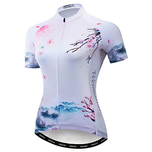 21Grams Women's Short Sleeve Cycling Jersey Summer Elastane Polyester White Floral Botanical Bike Jersey Top Mountain Bike MTB Road Bike Cycling Quick Dry Moisture Wicking Breathable Sports Clothing
21Grams Women's Short Sleeve Cycling Jersey Summer Elastane Polyester White Floral Botanical Bike Jersey Top Mountain Bike MTB Road Bike Cycling Quick Dry Moisture Wicking Breathable Sports Clothing