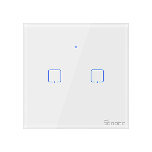 SONOFF Smart Switch T0EU2C-TX for Living Room / Study / Bedroom Low Noise / Decorative / Creative Wired & Wireless WIFI 100-240 V(2Gang)
SONOFF Smart Switch T0EU2C-TX for Living Room / Study / Bedroom Low Noise / Decorative / Creative Wired & Wireless WIFI 100-240 V(2Gang)
