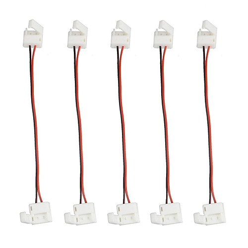 5 pcs Waterproof 8/10mm Wide 2-pin SMD 5050 3528 Flex LED Strip Connector Monochrome LED Strip to Strip Jumper
5 pcs Waterproof 8/10mm Wide 2-pin SMD 5050 3528 Flex LED Strip Connector Monochrome LED Strip to Strip Jumper