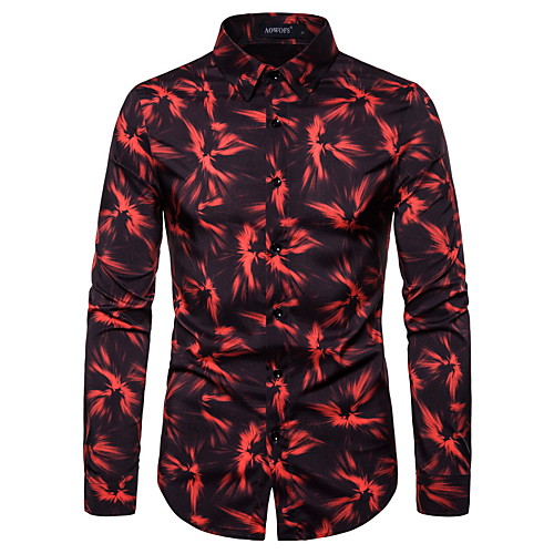 Men's Shirt Geometric Floral Print Long Sleeve Business Tops Cotton Basic Elegant Red
Men's Shirt Geometric Floral Print Long Sleeve Business Tops Cotton Basic Elegant Red