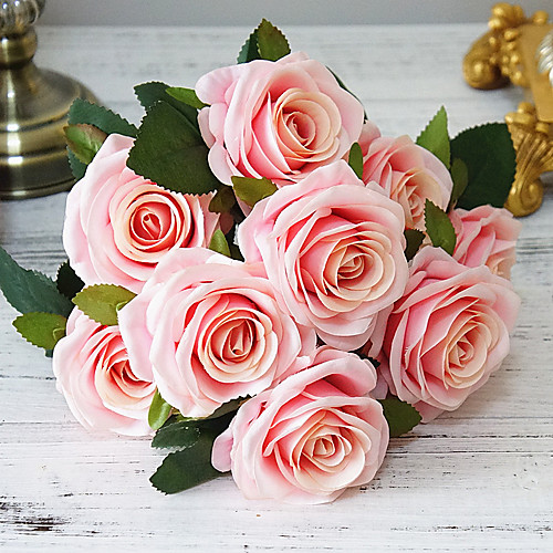 Artificial Flowers Rose Bouquet Fake Flowers Silk Plastic Artificial Roses 10 Heads Bridal Wedding Bouquet for Home Garden Party Wedding Decoration
Artificial Flowers Rose Bouquet Fake Flowers Silk Plastic Artificial Roses 10 Heads Bridal Wedding Bouquet for Home Garden Party Wedding Decoration