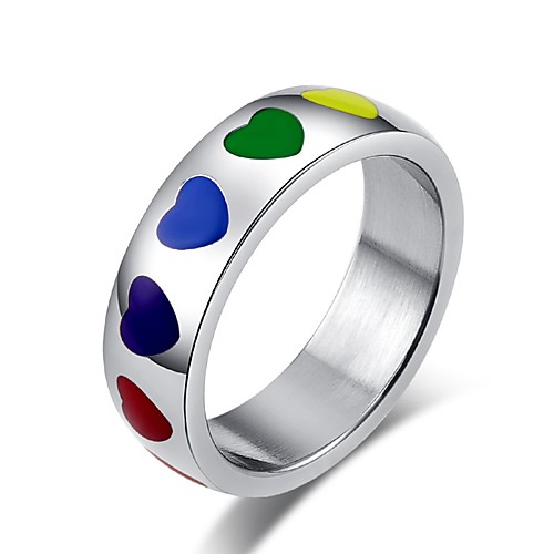 Women's Band Ring Ring Cubic Zirconia 1pc Rainbow Titanium Steel Stylish Basic Casual / Sporty Gift Daily Jewelry
Women's Band Ring Ring Cubic Zirconia 1pc Rainbow Titanium Steel Stylish Basic Casual / Sporty Gift Daily Jewelry
