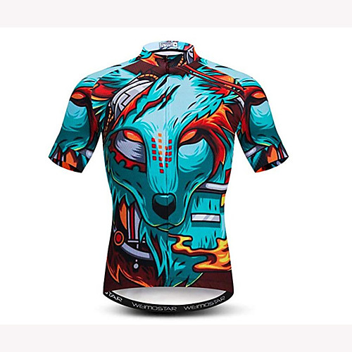 21Grams 3D Lion Animal Men's Short Sleeve Cycling Jersey - Sky Blue Bike Jersey Top Quick Dry Moisture Wicking Breathable Sports Summer Elastane Polyester Mountain Bike MTB Road Bike Cycling Clothing
21Grams 3D Lion Animal Men's Short Sleeve Cycling Jersey - Sky Blue Bike Jersey Top Quick Dry Moisture Wicking Breathable Sports Summer Elastane Polyester Mountain Bike MTB Road Bike Cycling Clothing