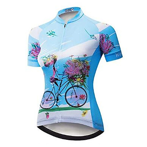21Grams Floral Botanical Women's Short Sleeve Cycling Jersey - Blue Bike Jersey Top Breathable Moisture Wicking Quick Dry Sports Polyester Elastane Terylene Mountain Bike MTB Road Bike Cycling
21Grams Floral Botanical Women's Short Sleeve Cycling Jersey - Blue Bike Jersey Top Breathable Moisture Wicking Quick Dry Sports Polyester Elastane Terylene Mountain Bike MTB Road Bike Cycling