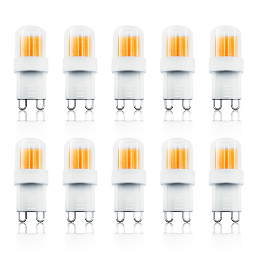 10 Pack G9 LED Light Bulb 4W 300LM AC110-130V 200-240V Dimming COB LED Lamp White/Warm White
10 Pack G9 LED Light Bulb 4W 300LM AC110-130V 200-240V Dimming COB LED Lamp White/Warm White