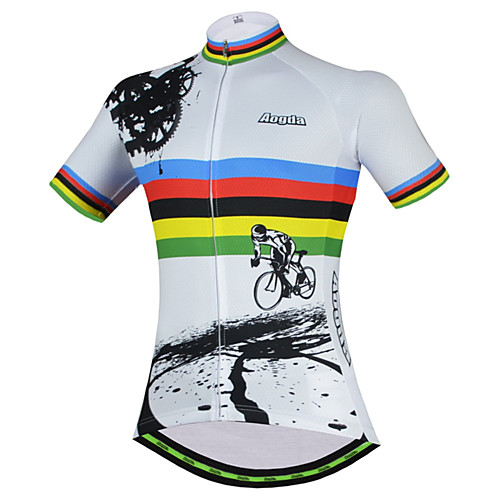 21Grams Rainbow Gear Graffiti Women's Short Sleeve Cycling Jersey - White Bike Jersey Top Quick Dry Moisture Wicking Breathable Sports Summer Terylene Mountain Bike MTB Clothing Apparel / Athleisure
21Grams Rainbow Gear Graffiti Women's Short Sleeve Cycling Jersey - White Bike Jersey Top Quick Dry Moisture Wicking Breathable Sports Summer Terylene Mountain Bike MTB Clothing Apparel / Athleisure