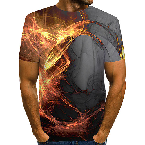 Men's T shirt Shirt Graphic Flame Plus Size Patchwork Short Sleeve Casual Tops Round Neck Yellow / Summer
Men's T shirt Shirt Graphic Flame Plus Size Patchwork Short Sleeve Casual Tops Round Neck Yellow / Summer