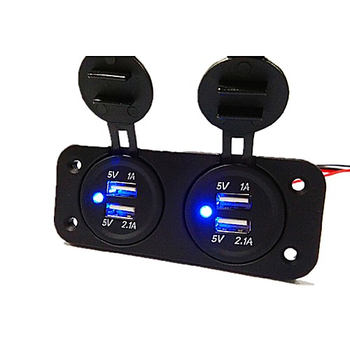 5V 3.1A Car Charger Two-Hole Panel With 4 USB Port Waterproof Power Adapters Power Socket
5V 3.1A Car Charger Two-Hole Panel With 4 USB Port Waterproof Power Adapters Power Socket