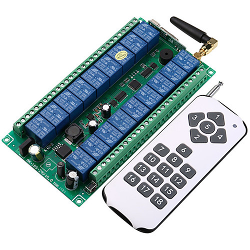 DC12V-24V 18CH Smart Switch 10A Relay Receiver /Learning code 18CH RF Transmitter and Receiver 433mhz
DC12V-24V 18CH Smart Switch 10A Relay Receiver /Learning code 18CH RF Transmitter and Receiver 433mhz