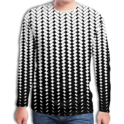 Men's T shirt Geometric 3D Plus Size Print Long Sleeve Daily Tops Streetwear Exaggerated Black
Men's T shirt Geometric 3D Plus Size Print Long Sleeve Daily Tops Streetwear Exaggerated Black