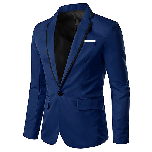 Men's Blazer Blazer Solid Colored / Color Block Regular Fit Rayon / Polyester Men's Suit Blue / Yellow / Blushing Pink - Notch lapel collar
Men's Blazer Blazer Solid Colored / Color Block Regular Fit Rayon / Polyester Men's Suit Blue / Yellow / Blushing Pink - Notch lapel collar