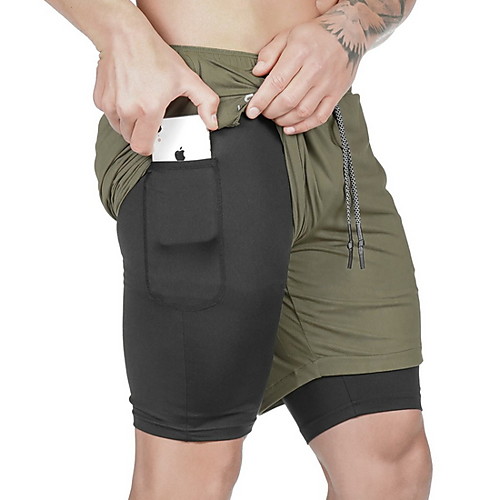 Men's Running Shorts Sports & Outdoor 2pcs Pants / Trousers Fitness Gym Workout Running Lightweight Breathable Quick Dry Sport Solid Colored Black Army Green Dark Gray Cream / Stretchy
Men's Running Shorts Sports & Outdoor 2pcs Pants / Trousers Fitness Gym Workout Running Lightweight Breathable Quick Dry Sport Solid Colored Black Army Green Dark Gray Cream / Stretchy