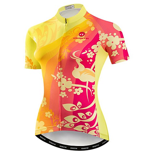 21Grams Women's Short Sleeve Cycling Jersey Summer Elastane Polyester Yellow Floral Botanical Bike Jersey Top Mountain Bike MTB Road Bike Cycling Quick Dry Moisture Wicking Breathable Sports Clothing
21Grams Women's Short Sleeve Cycling Jersey Summer Elastane Polyester Yellow Floral Botanical Bike Jersey Top Mountain Bike MTB Road Bike Cycling Quick Dry Moisture Wicking Breathable Sports Clothing