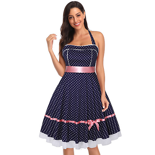 Vintage Inspired Vacation Dress Dress Prom Dress Women's Spandex Costume Blue Vintage Cosplay Knee Length
Vintage Inspired Vacation Dress Dress Prom Dress Women's Spandex Costume Blue Vintage Cosplay Knee Length