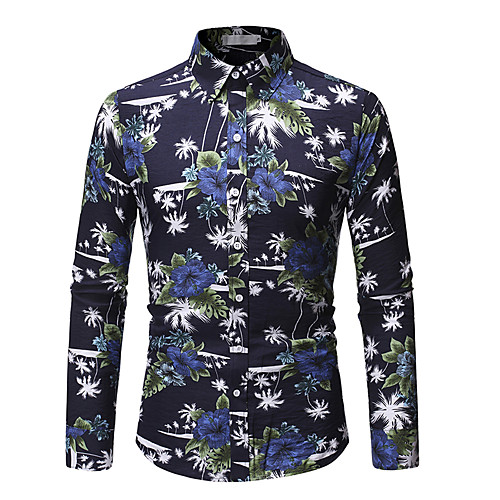 Men's Shirt Graphic Geometric Floral Print Long Sleeve Casual Tops Vintage Streetwear Navy Blue
Men's Shirt Graphic Geometric Floral Print Long Sleeve Casual Tops Vintage Streetwear Navy Blue