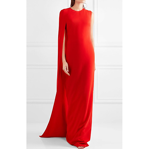 Sheath / Column Elegant Formal Evening Dress Jewel Neck Sleeveless Watteau Train Chiffon with 2021
Sheath / Column Elegant Formal Evening Dress Jewel Neck Sleeveless Watteau Train Chiffon with 2021