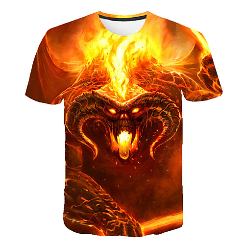 Men's T shirt Shirt Graphic 3D Skull Animal Print Short Sleeve Club Tops Streetwear Exaggerated Round Neck Orange / Beach
Men's T shirt Shirt Graphic 3D Skull Animal Print Short Sleeve Club Tops Streetwear Exaggerated Round Neck Orange / Beach