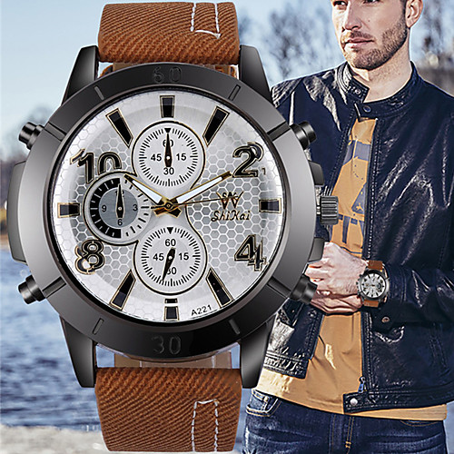 Men's Sport Watch Quartz PU Leather Black / Blue / Red No Chronograph Creative New Design Analog Outdoor New Arrival - Black Green Red One Year Battery Life
Men's Sport Watch Quartz PU Leather Black / Blue / Red No Chronograph Creative New Design Analog Outdoor New Arrival - Black Green Red One Year Battery Life
